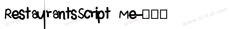 RestaurantsScript Me字体转换